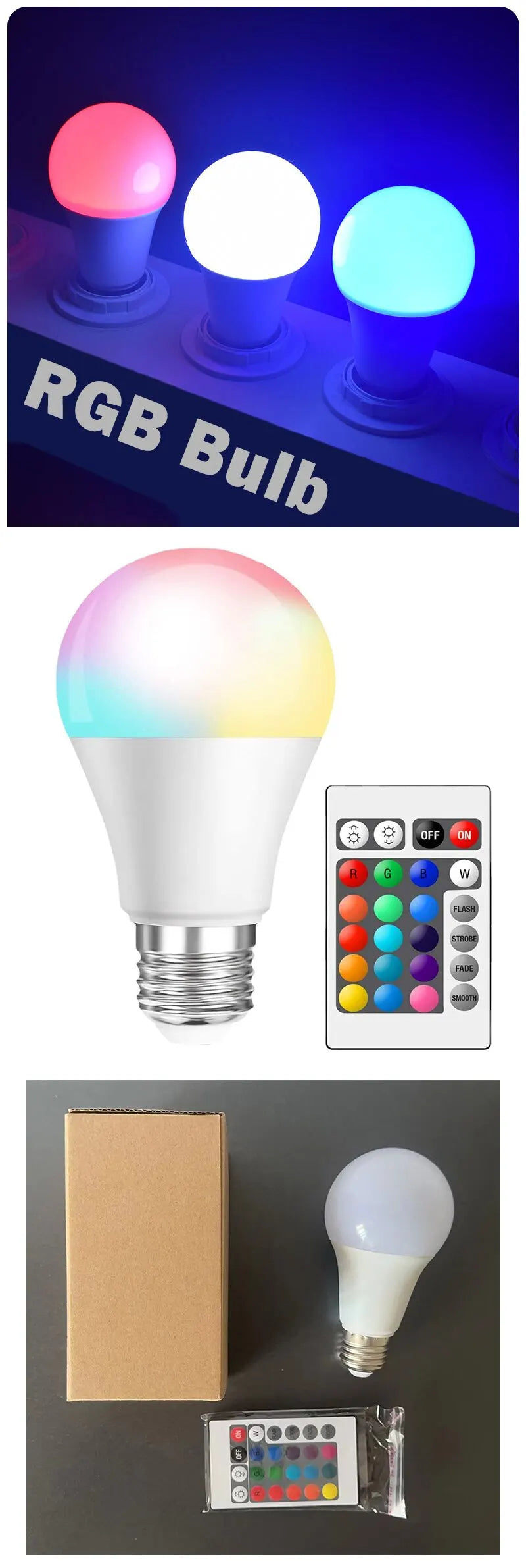 16 Colors RGB Bulb
